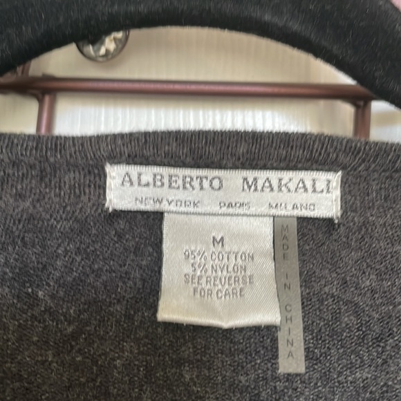 Alberto Makali Gray Embellished Zip-Up Sweater - Picture 6 of 6